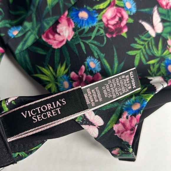 Victoria’s Secret So Obsessed Padded No Wire Floral & Butterfly Push Up Bra 34DD - Picture 11 of 14